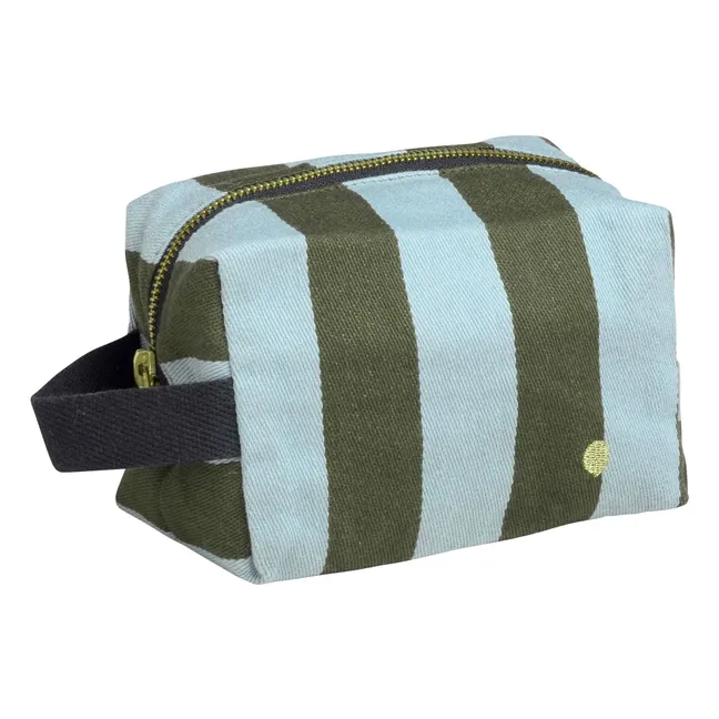 Trousse de toilette cube  | Bleu Turquoise - Vert Foncé