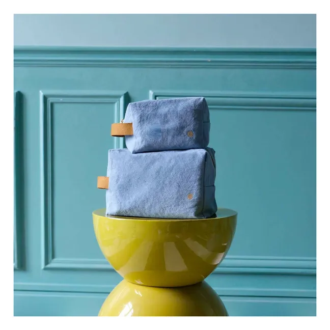 Trousse de toilette cube  | Bleu