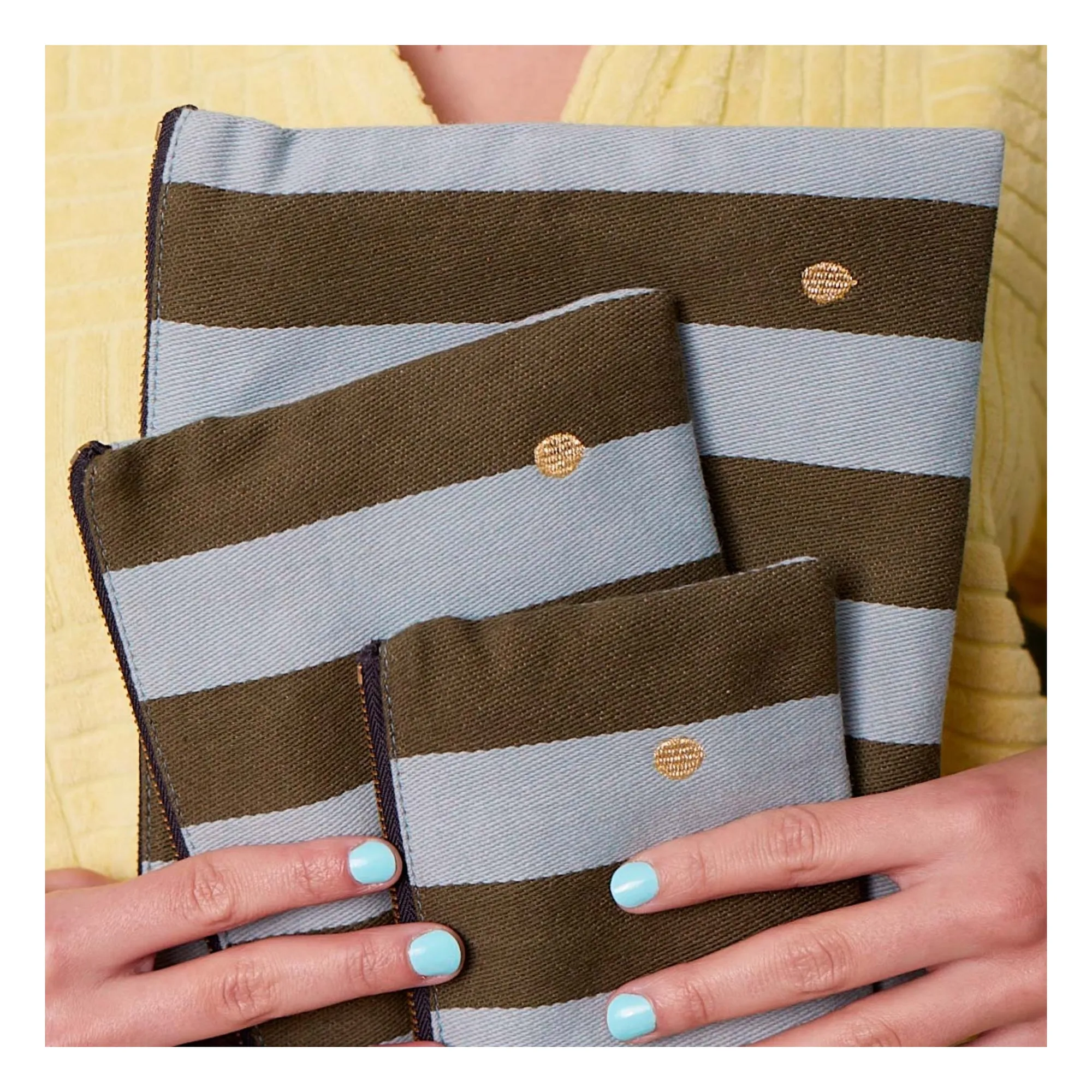 Rita clutch bag | Turquoise - Dark Green- Product image n°2