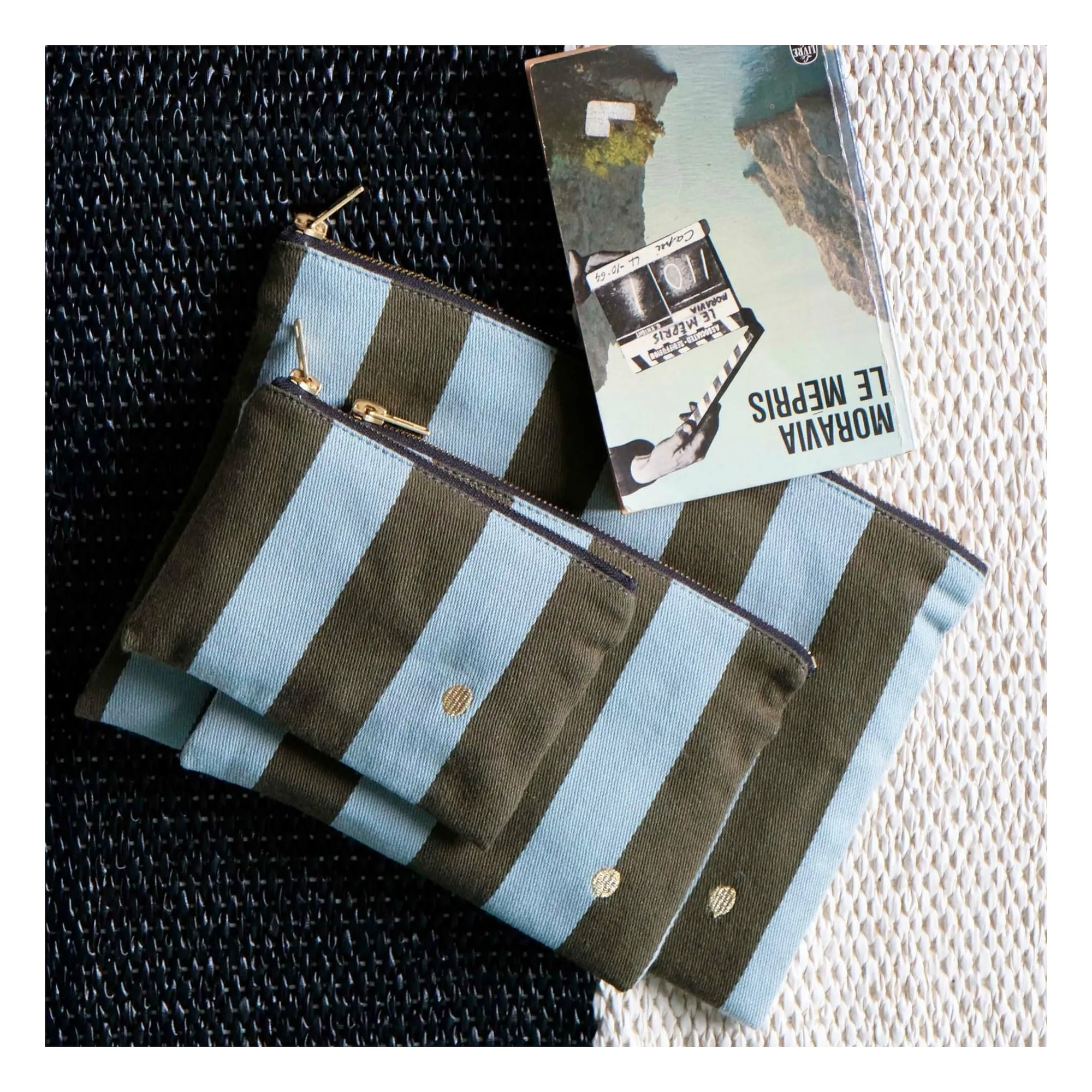 Rita clutch bag | Turquoise - Dark Green- Product image n°1