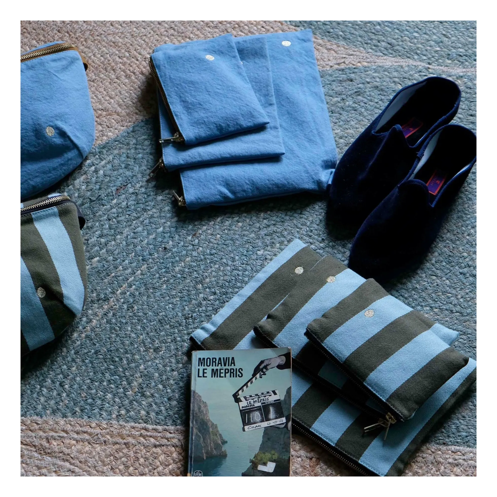 Rita clutch bag | Turquoise - Dark Green- Product image n°3