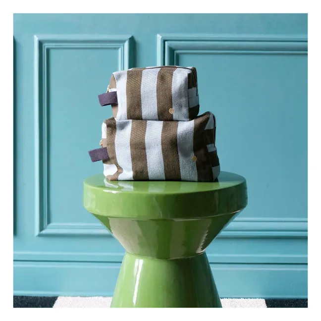 Trousse de toilette cube  | Bleu Turquoise - Vert Foncé