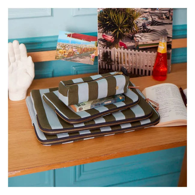 Housse Ordinateur Rita 16" | Bleu Turquoise - Vert Foncé