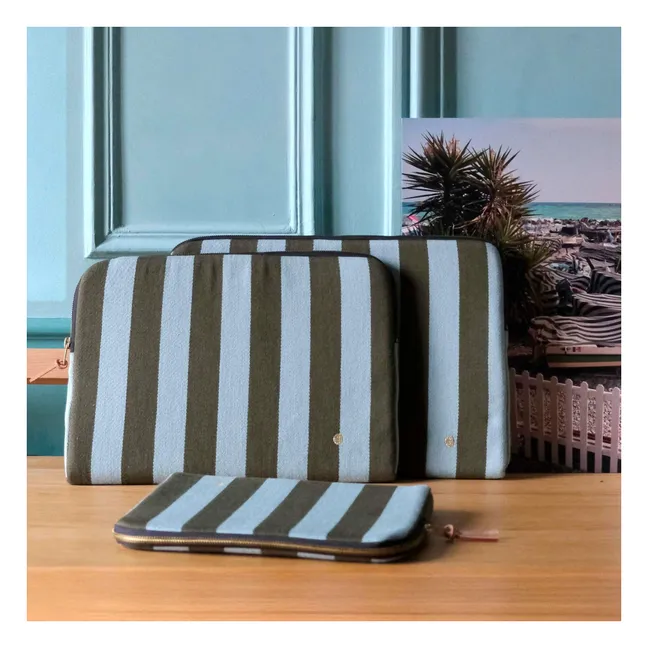 Housse Ordinateur Rita 13" | Bleu Turquoise - Vert Foncé