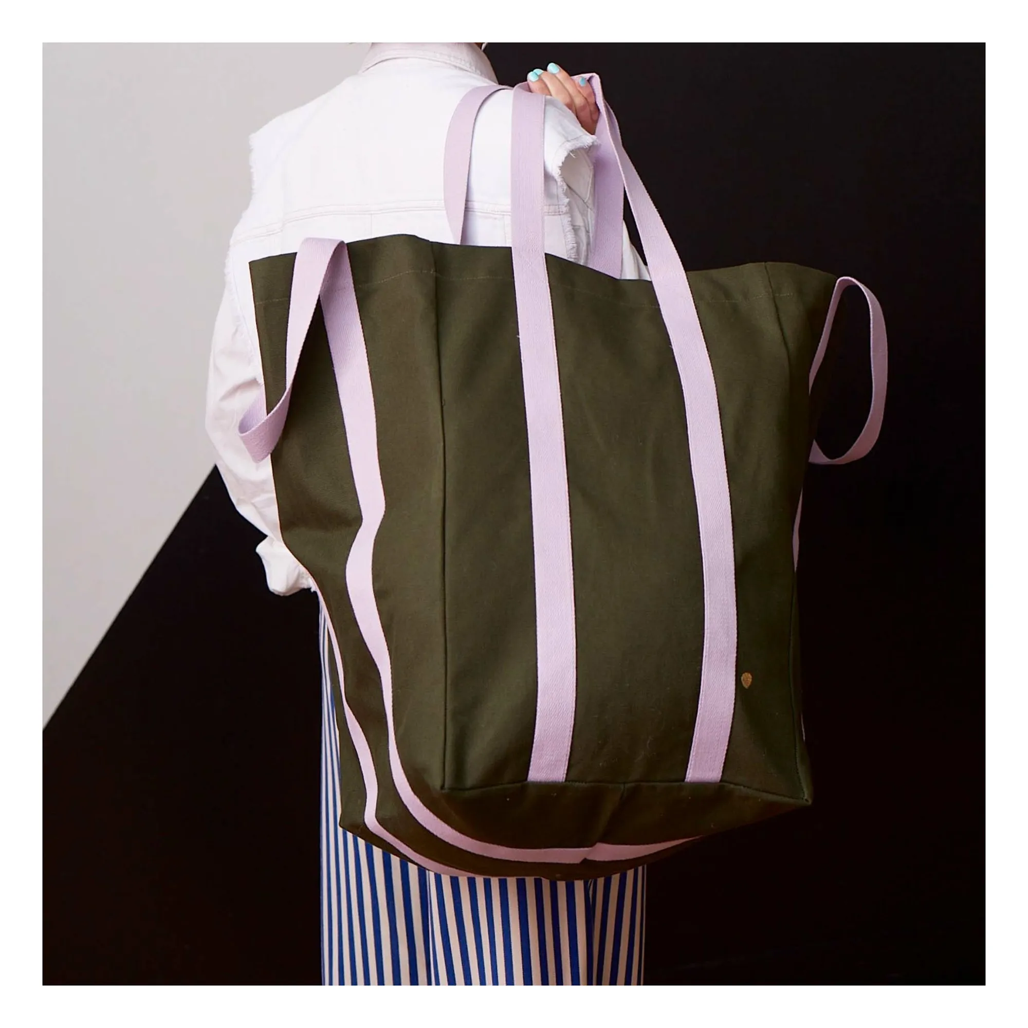 Maxi Poppins tote bag  | Dark green- Product image n°2