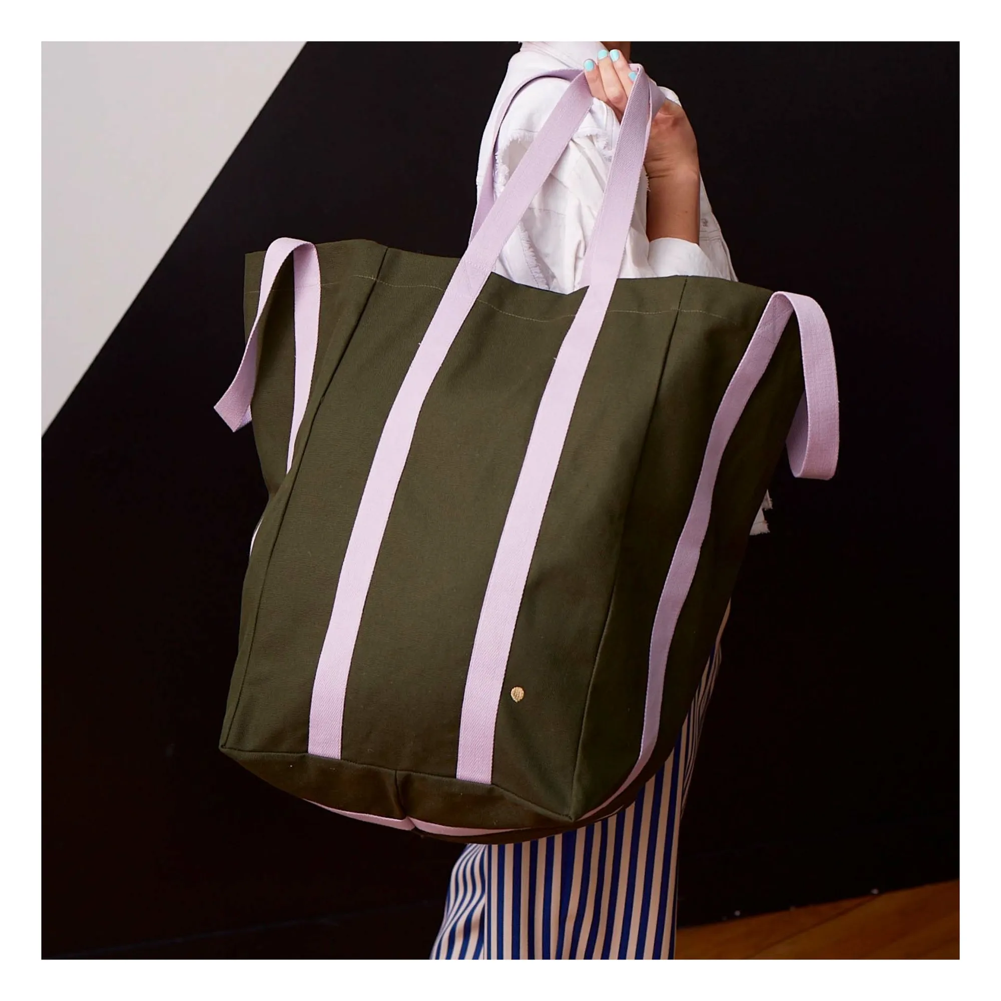 Maxi Poppins tote bag  | Dark green- Product image n°1
