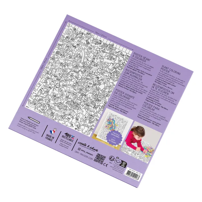 Póster gigante de Kitty para colorear