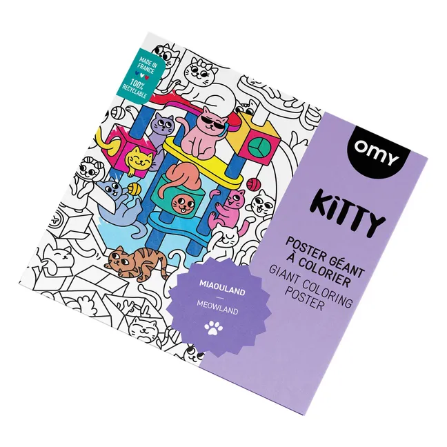 Póster gigante de Kitty para colorear