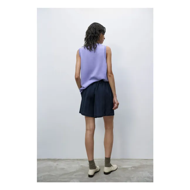 Herringbone shorts | Navy blue
