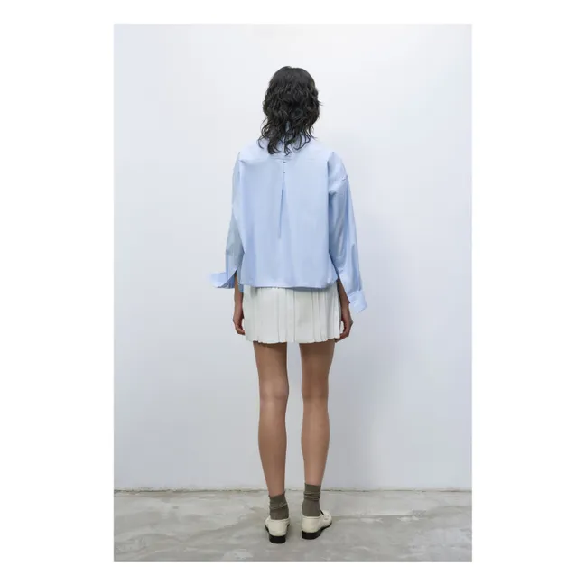 Organic Cotton Pleated Skirt | White