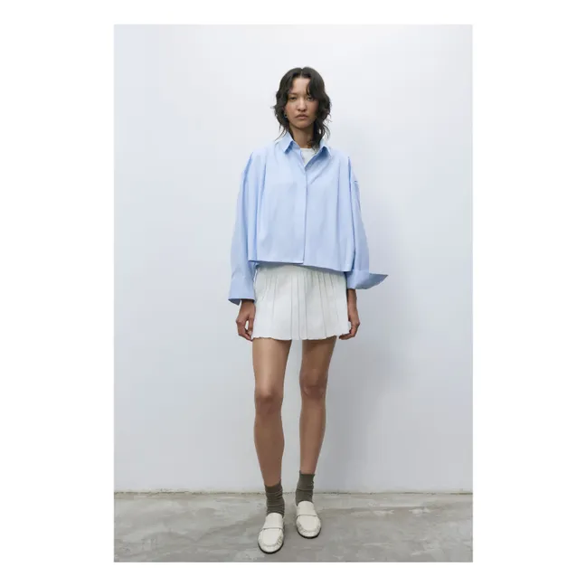 Organic Cotton Pleated Skirt | White