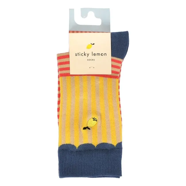 Chaussettes Rayées | Jaune
