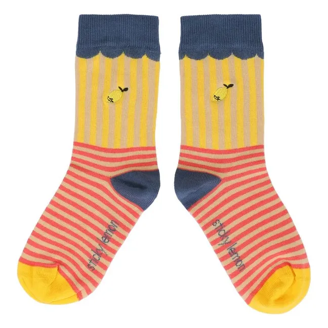 Chaussettes Rayées | Jaune