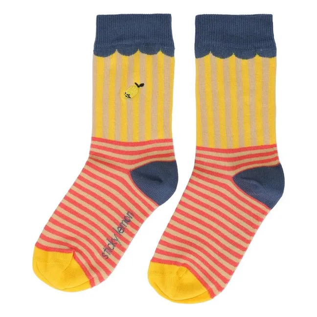 Chaussettes Rayées | Jaune