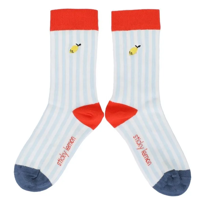 Chaussettes Rayées | Bleu- Image produit n°3