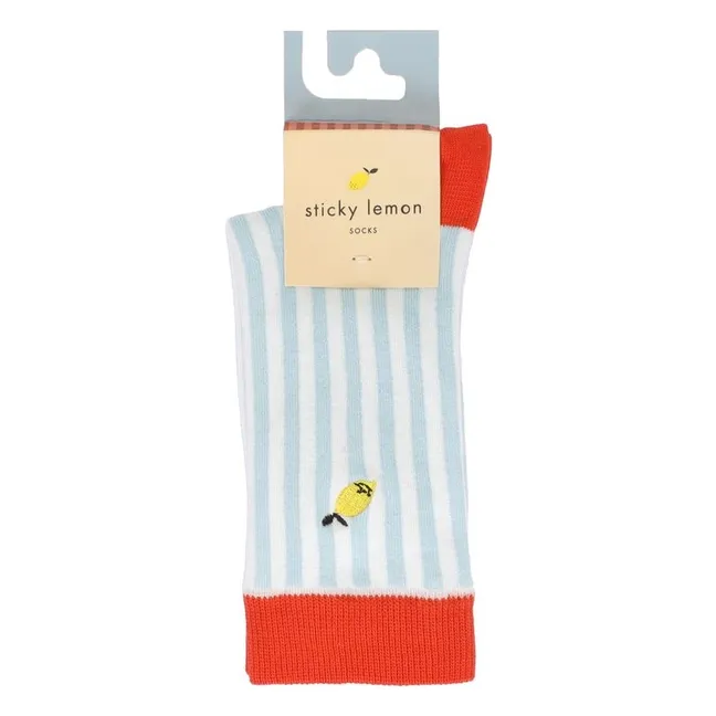 Chaussettes Rayées | Bleu