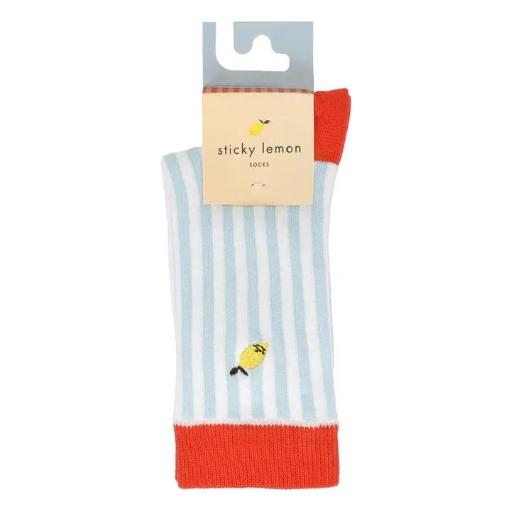 Chaussettes Rayées | Bleu- Image produit n°4