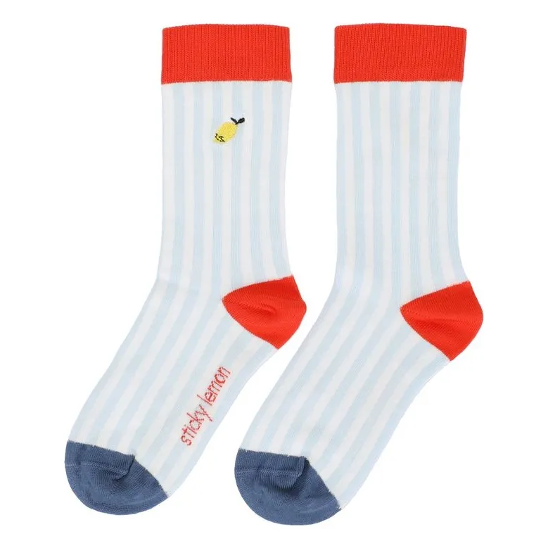 Chaussettes Rayées | Bleu- Image produit n°0