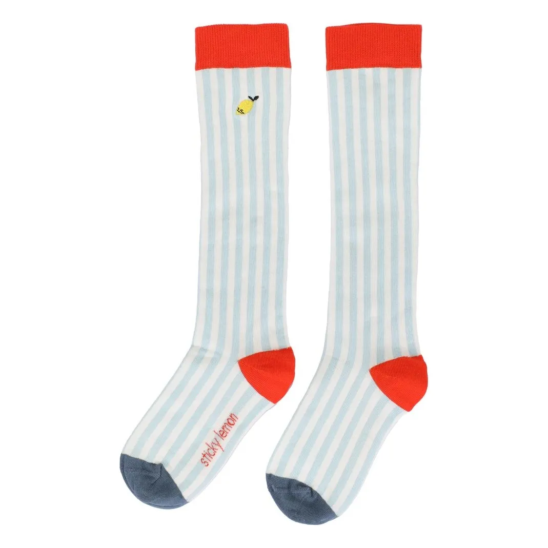 Striped Top Socks | Blue- Product image n°0