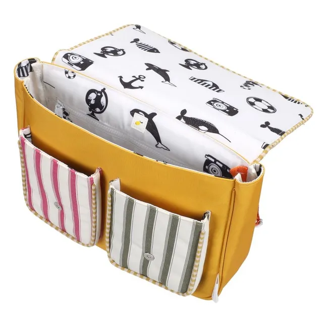 Cartable Rayé | Rose