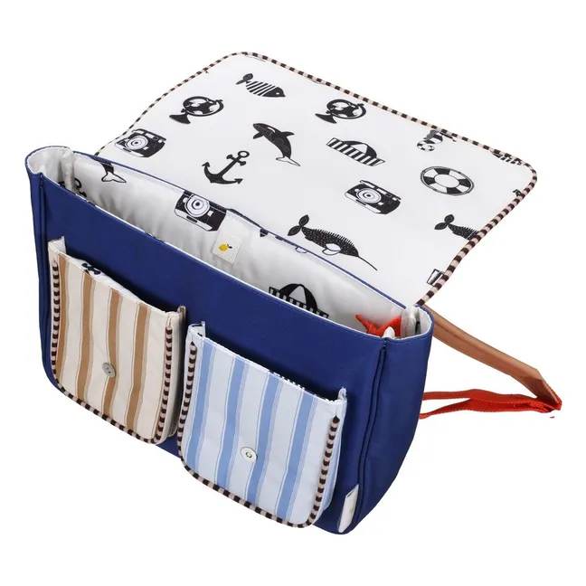 Cartable Rayé | Beige