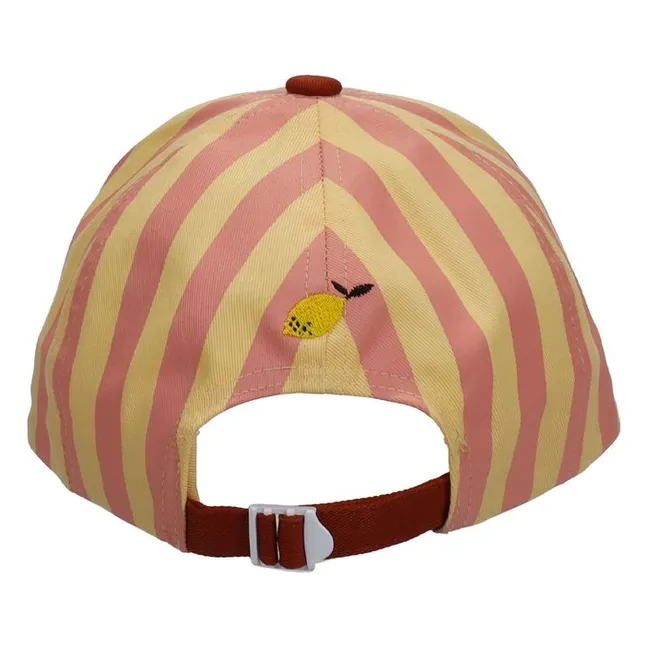 Casquette Rayée | Rose