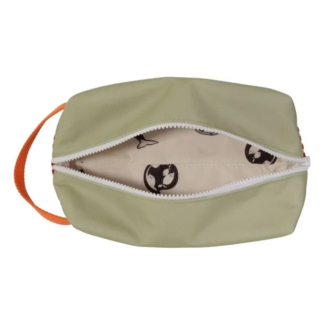Trousse de Toilette Colorblock | Vert kaki