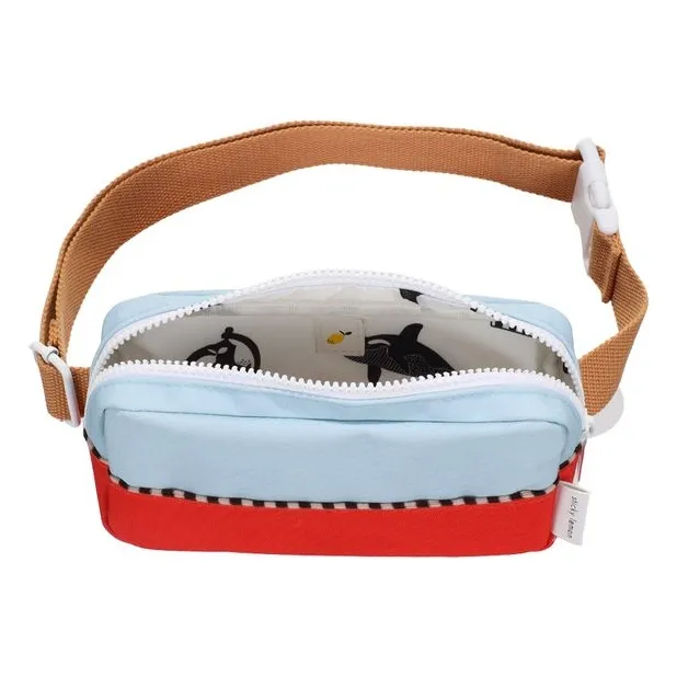 Sac Banane Small Colorblock | Bleu