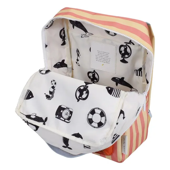 Sac à Dos Medium Envelope Rayé | Rose