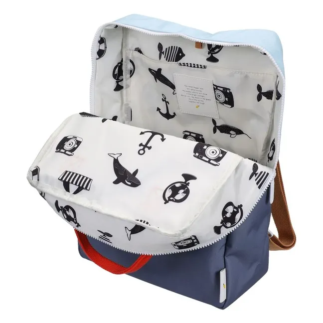 Zaino grande colorblock | Blu