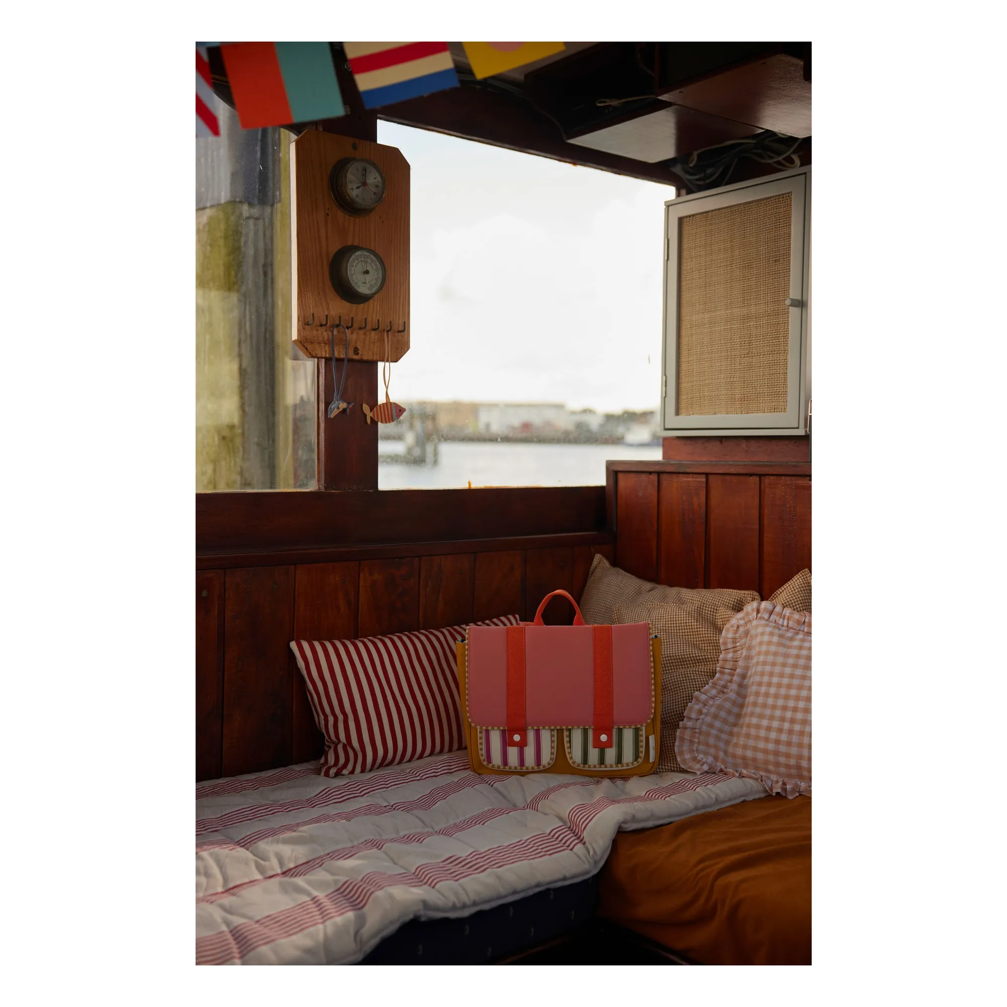 Cartable Rayé | Rose- Image produit n°8