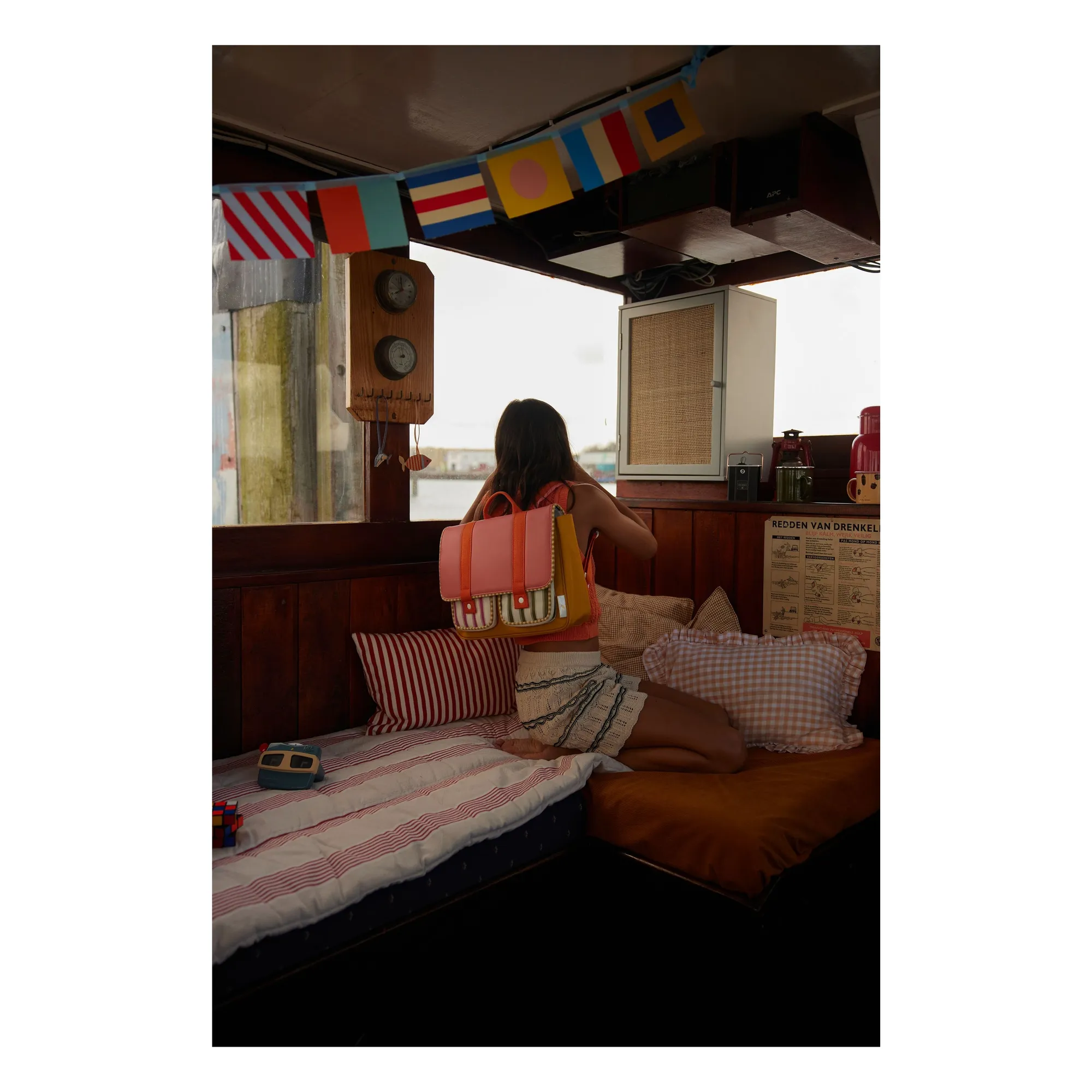 Cartable Rayé | Rose- Image produit n°6