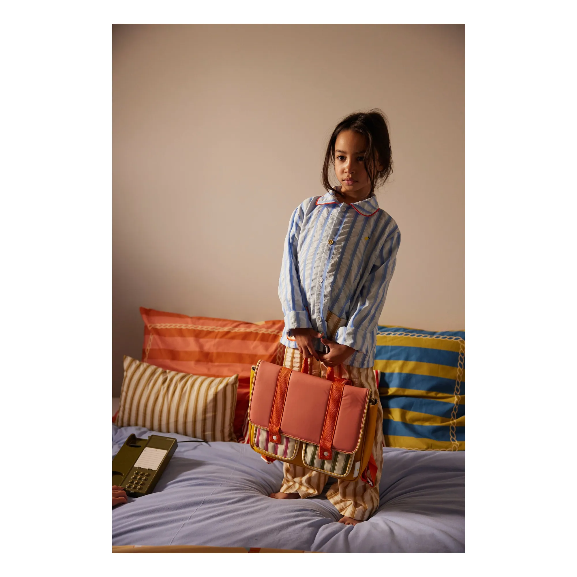 Cartable Rayé | Rose- Image produit n°2