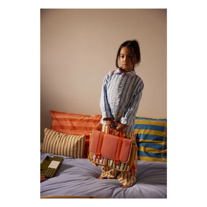 Cartable Rayé | Rose- Image produit n°2