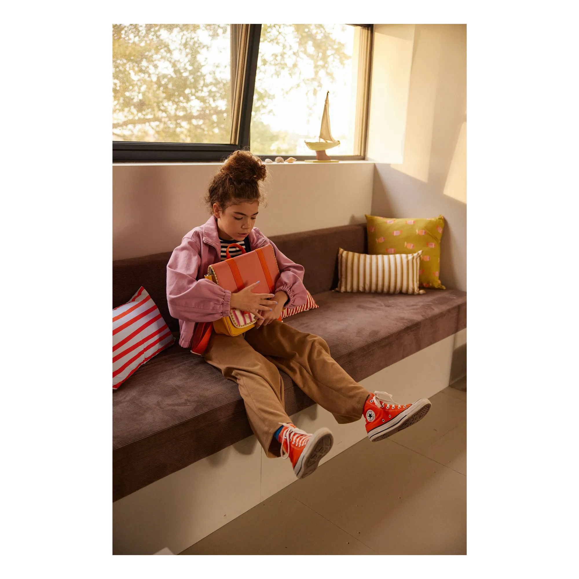 Cartable Rayé | Rose- Image produit n°7