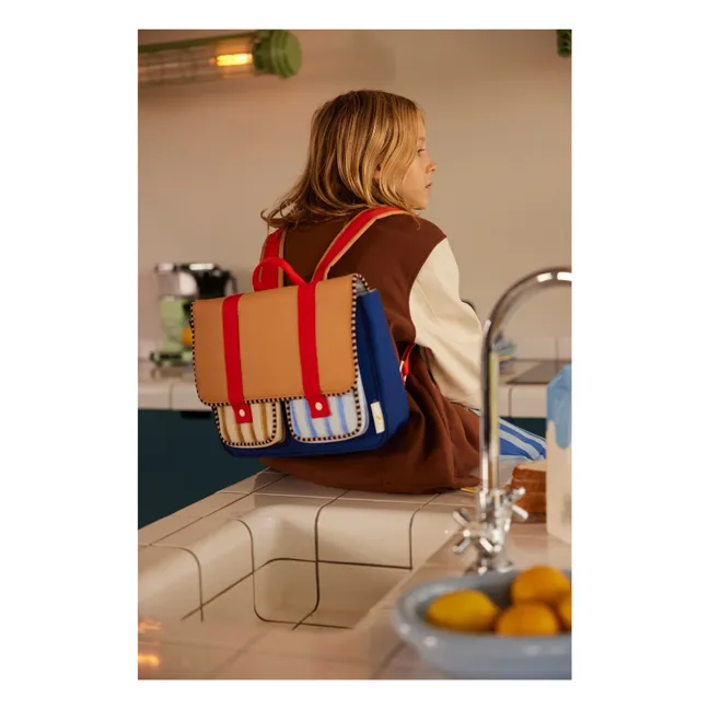 Cartable Rayé | Beige