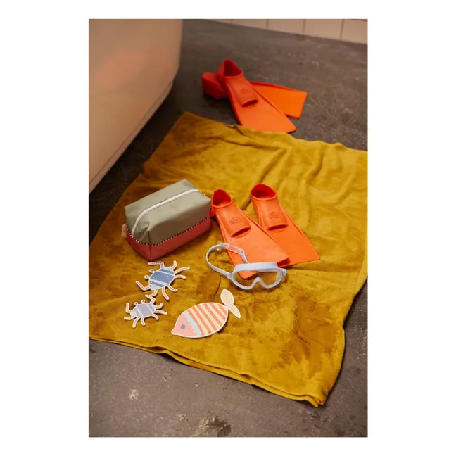 Trousse de Toilette Colorblock | Vert kaki
