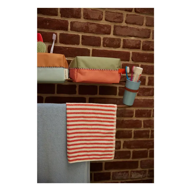 Trousse de Toilette Colorblock | Vert kaki