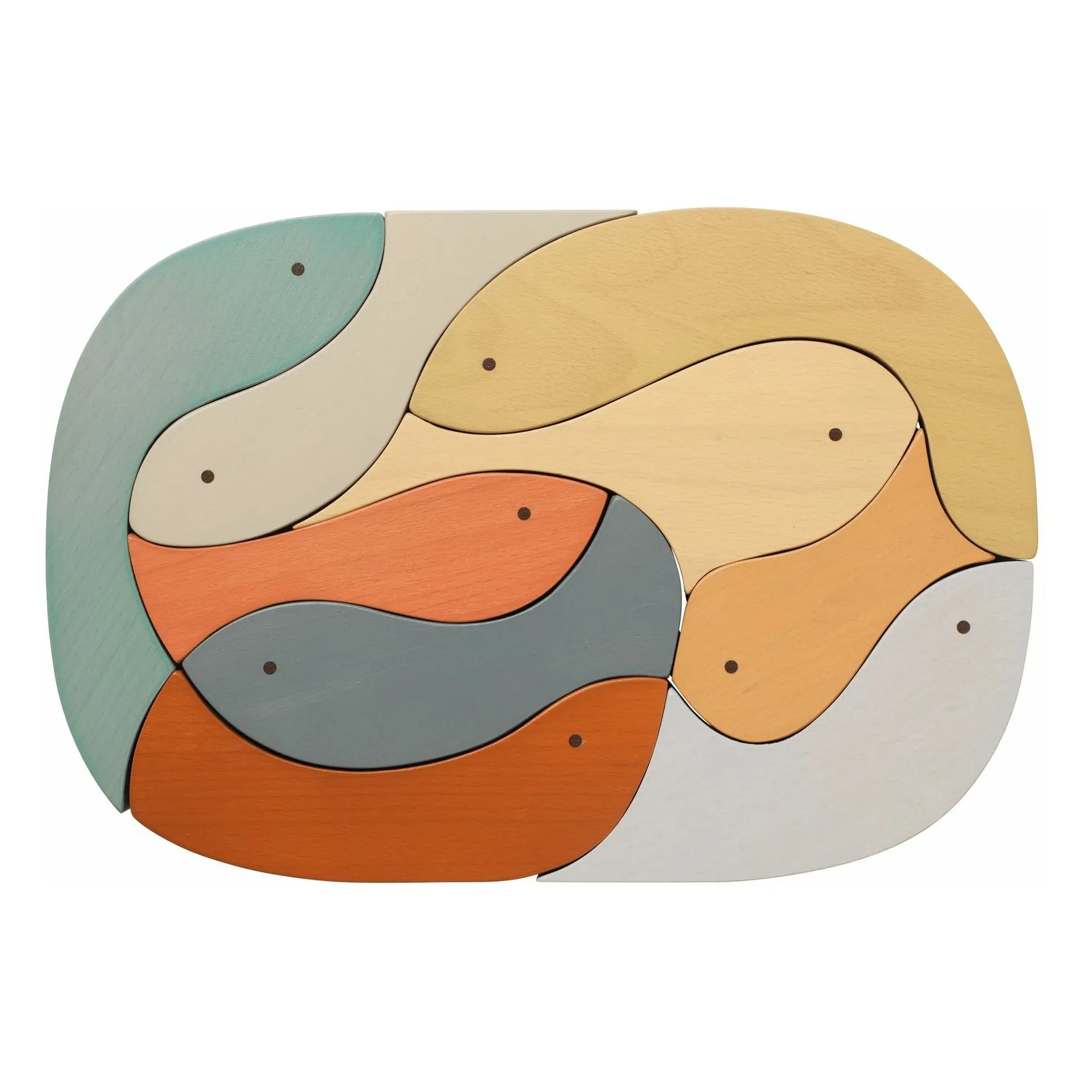 Ferm Living Kids Multicoloured Shoal Wooden Puzzle