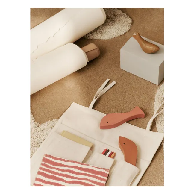 Organizador de viaje de algodón | Blanco