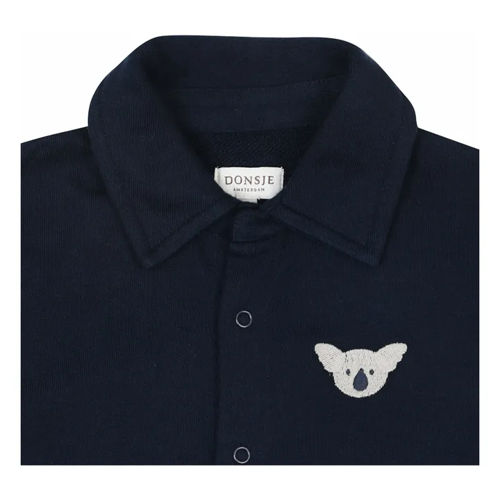 Combinaison Piebe Koala Coton Bio | Bleu marine- Image produit n°2