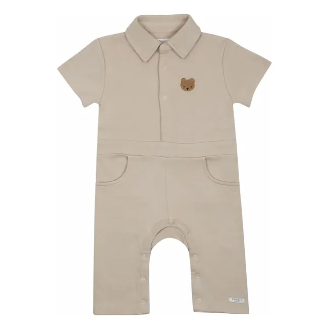Combinaison Piebe Ours Coton Bio | Beige