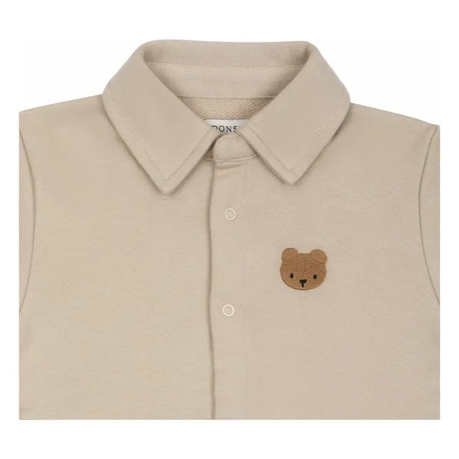 Combinaison Piebe Ours Coton Bio | Beige
