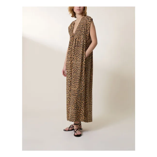 Richard Fawn organic cotton dress | Leopard