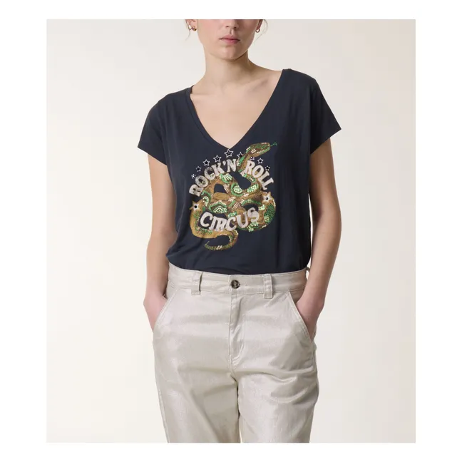 T-Shirt Tonton Karma Bio-Baumwolle | Kohle