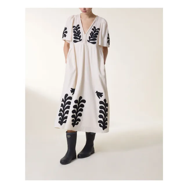 Roe Birdy organic cotton dress | Ecru