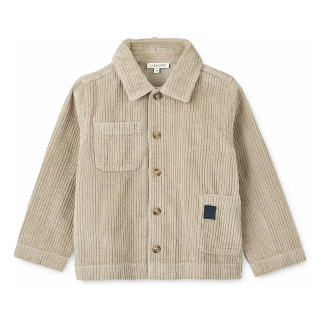 Paule Organic Cotton Corduroy Overshirt | Beige