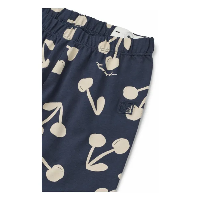 Gambale in cotone biologico Marie Cerises | Blu marino