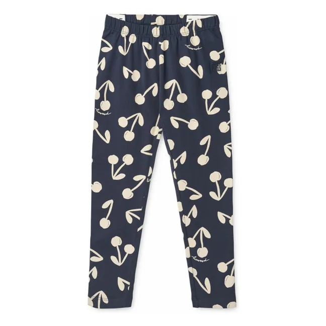 Marie Cerises Organic Cotton Legging | Navy blue