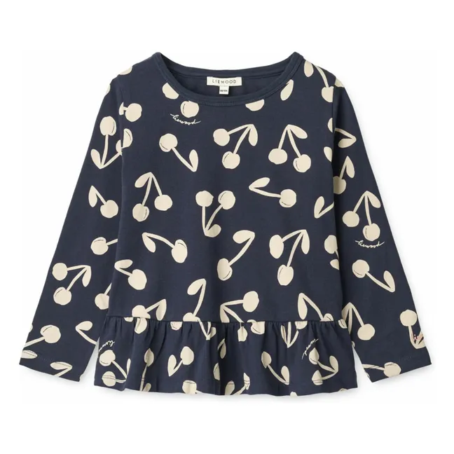 Margit organic cotton T-shirt | Navy blue